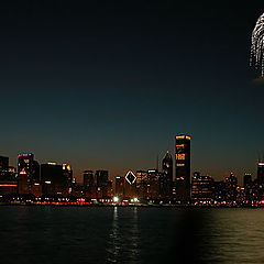 photo "Fireworks in Chicago downtown"