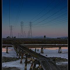 фото "Power Lines and Sunset Colors"