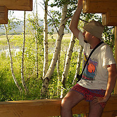 photo "Evening self-portrait at lake"