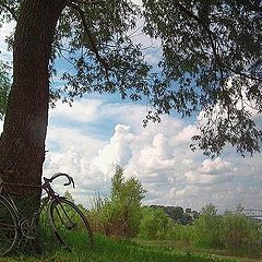 photo "Landscape with a bicycle"