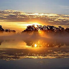 photo "Dawning on lake"