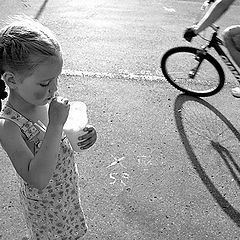 photo "girl and bike"