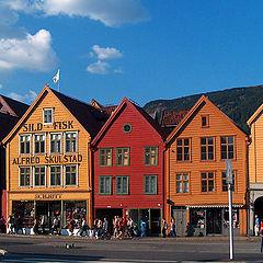 photo "The city of Bergen. Norway. The well-known quay Ga"