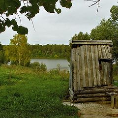 фото "Тихий осенний пейзаж  с колодцем"