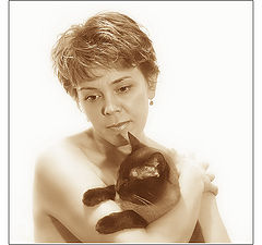 photo "Portrait with a cat."