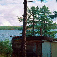 photo "Bath-house on Leprindo lake"