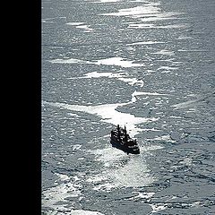 photo "Tiny icebreaker crossing Icy Desert"