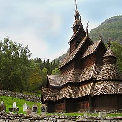 фото "Stave church, Borgund. Norway"