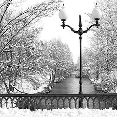 photo "Snowfall on the river banks"
