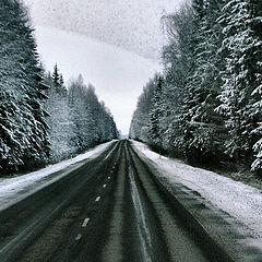 фото "зима из машины"