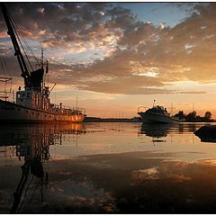 photo "Sunset in the little harbor"