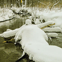 photo "Features of an alloy on a kayak during the winter"