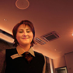 photo "Waitress from chokolate coffee"