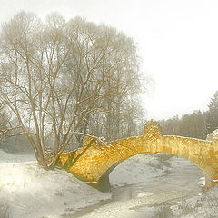 photo "Winter landscape with the bridge"