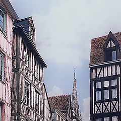 photo "Rouen. Evening in a quarter of antique shops"