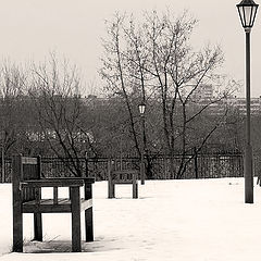 фото "Парк. Фонарь. Скамейка"