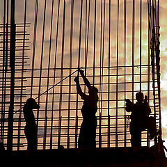 photo "Moscow builders at work"