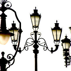 photo "Street lamps on the Manezhnaya Square. Moscow."