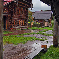 photo "Rainy day in a wooden frame"