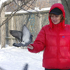 photo "The woman and the pigeon"