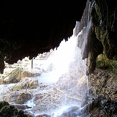 photo "Cave waterfall Greece"