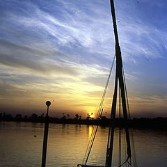 photo "Boat on sunset by Nile"