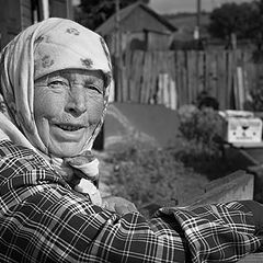 photo "Grandmother Anna near the house"