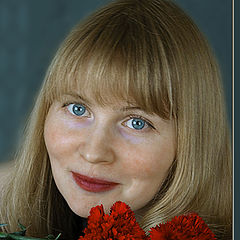 photo "Portrait with carnations"