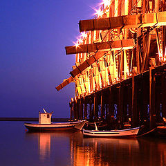 фото "Boats in the loading base"