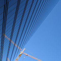 photo "Glass, sky and crane"