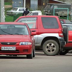 фото "three red auto"