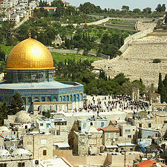 photo "Gold Jerusalem. A pray on the Temple mount"