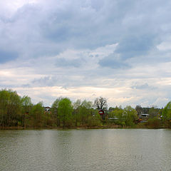 photo "Spring landscape with a reservoir."