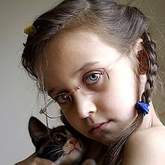 photo "About the girl and a cat"