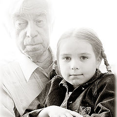 photo "Granddad and his granddaughter"