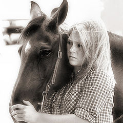 photo "A Girl and her Horse"