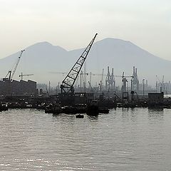 photo "Sloggers against a background of Vesuvius"