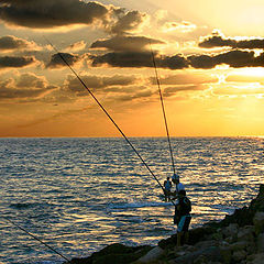 photo "The fishing in the sunset"