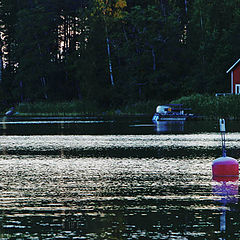 photo "Red sauna on the coast"