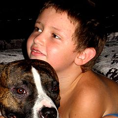 photo "My Son with dog"