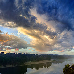 photo "On the foot bridge through the river Sozh"