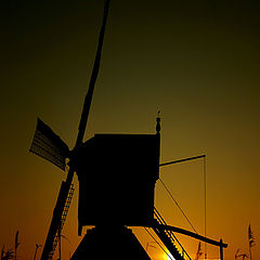 photo "Dutch windmill at sunset"