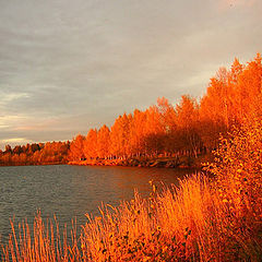 фото "Fiery sunset by the sea"