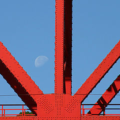 photo "Red Bridge With Moon"