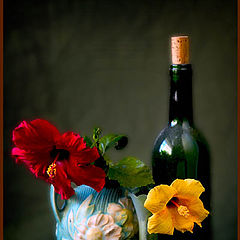 фото "Still Life with Red & Yellow Hibiscus"