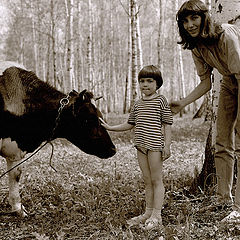 photo "The Girl, Mum and the Cow"