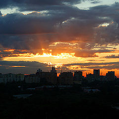 фото "Восход с высоты 16 этажа... Москва"