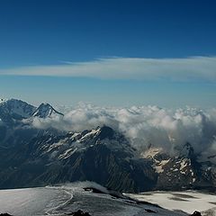 photo "View from Elbrus peak on Main Caucasus ridge"