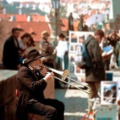 photo "Eurojazz. Solo on Karlov bridge"