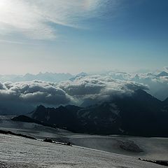 фото "View from Elbrus peak on Main Caucasus ridge 2"